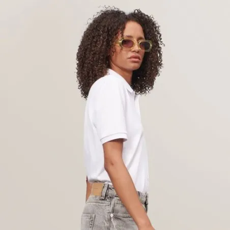 Polo bio écologique et confortable 210g personnalisé - PEGASE Taille textile : S Couleurs : vert printemps impression logo haute