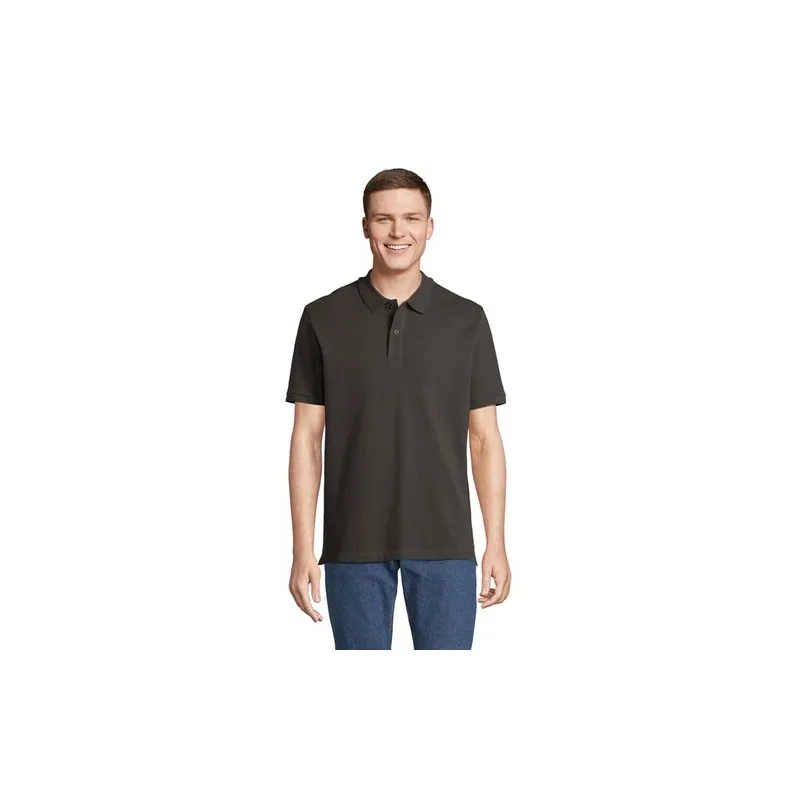 Polo bio écologique et confortable 210g personnalisé - PEGASE Taille textile : XXL Couleurs : vert printemps personnalisation ra