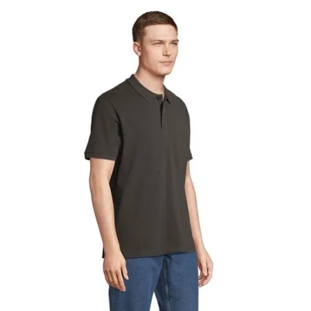 Polo bio écologique et confortable 210g personnalisé - PEGASE Taille textile : XXL Couleurs : vert printemps marquage laser ultr