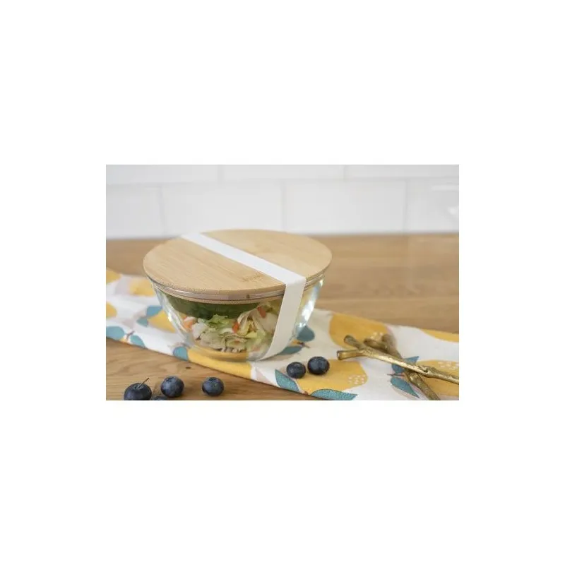 Saladier en verre et bambou Isabeau
