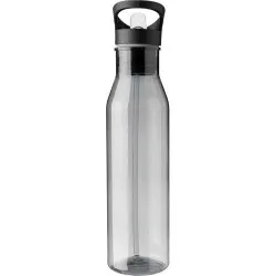 Gourde écologique de 730 ml en rPET avec paille personnalisée Manfred Matières : bambou Couleurs : noir