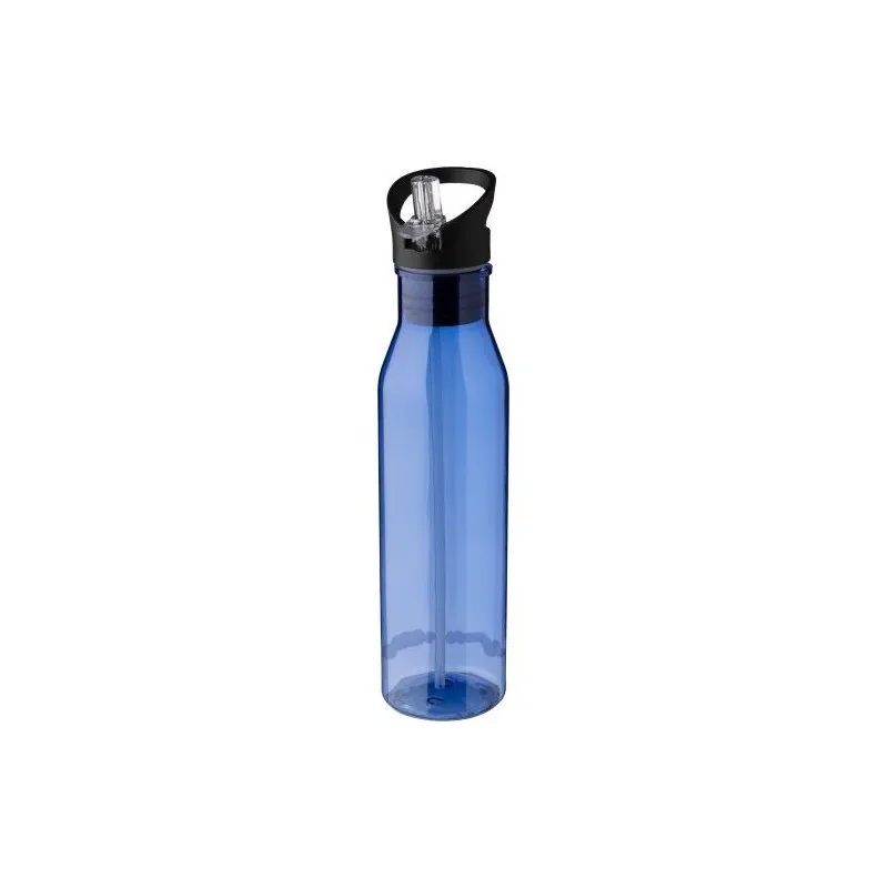 Gourde écologique de 730 ml en rPET avec paille personnalisée Manfred Matières : bambou Couleurs : noir personnalisation sur mes