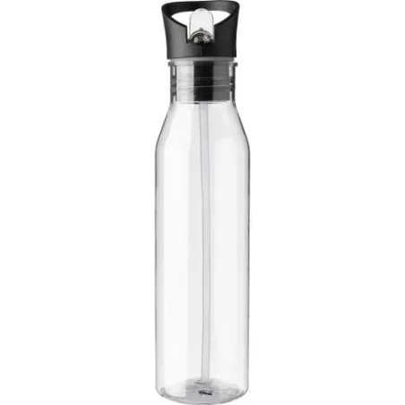 Gourde écologique de 730 ml en rPET avec paille personnalisée Manfred Matières : bambou Couleurs : vert personnalisable avec vot