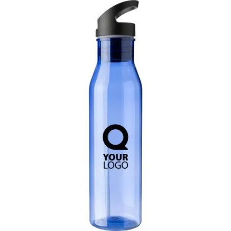 Gourde écologique de 730 ml en rPET avec paille personnalisée Manfred Matières : bambou Couleurs : vert marquage couleur éclatan