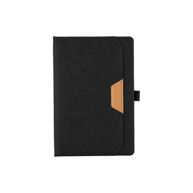 Carnet A5 écologique en rPET personnalisé - Thorsten Matières : caoutchouc Couleurs : blanc