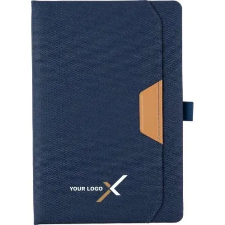 Carnet A5 écologique en rPET personnalisé - Thorsten Matières : caoutchouc Couleurs : blanc livraison express 24h 48h