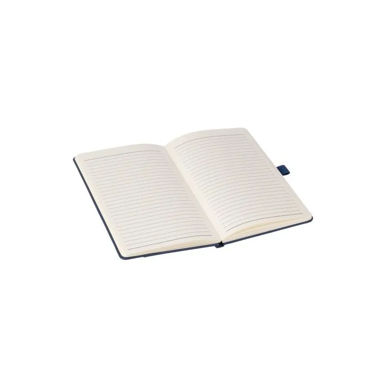 Carnet A5 écologique en rPET personnalisé - Thorsten Matières : caoutchouc Couleurs : blanc impression logo haute qualité