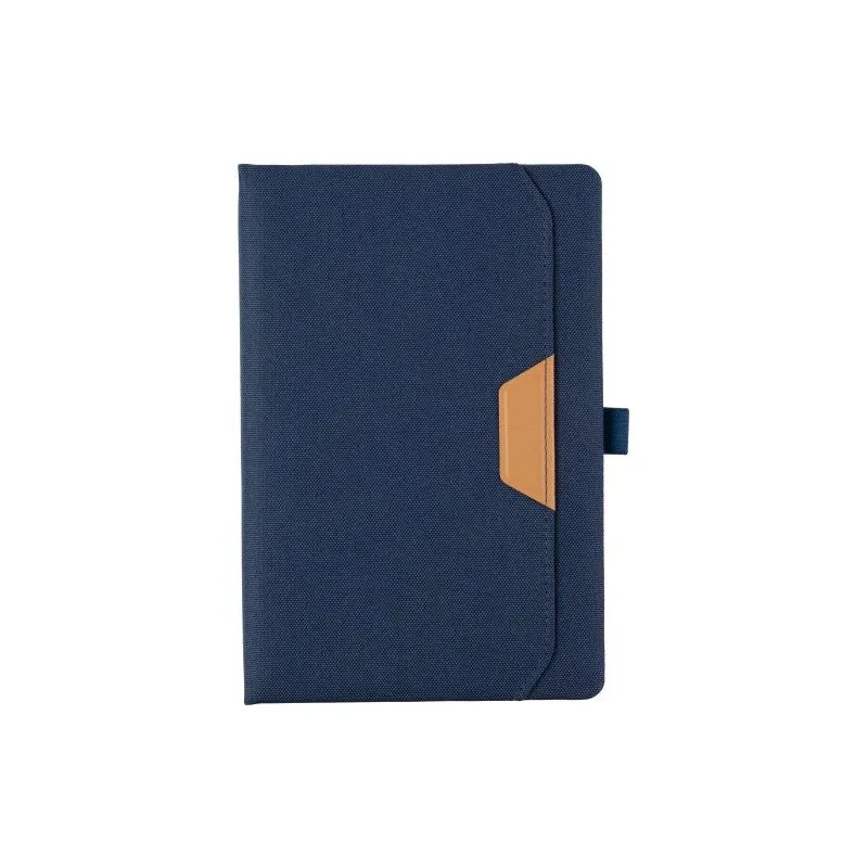 Carnet A5 écologique en rPET personnalisé - Thorsten Matières : caoutchouc Couleurs : bleu cadeau entreprise pas cher