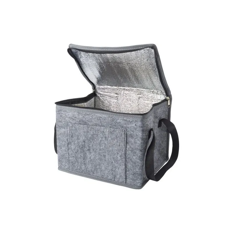 Sac isotherme écologique en feutre rPET Mason Matières : microfibre Couleurs : noir cadeau entreprise pas cher