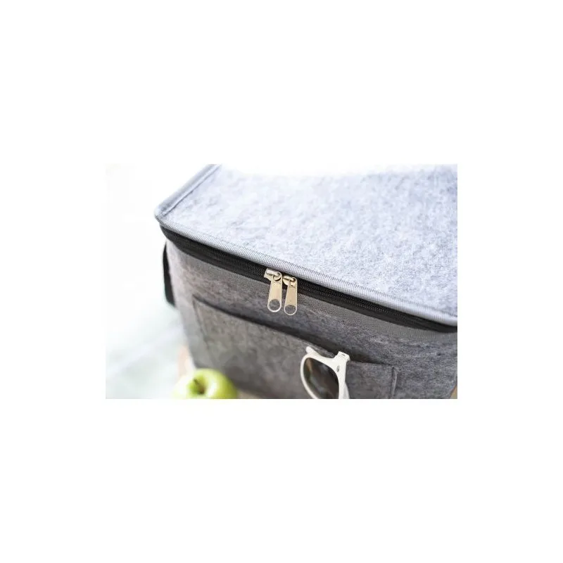 Sac isotherme écologique en feutre rPET Mason Matières : microfibre Couleurs : noir impression haute définition