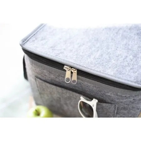 Sac isotherme écologique en feutre rPET Mason Matières : microfibre Couleurs : noir impression haute définition