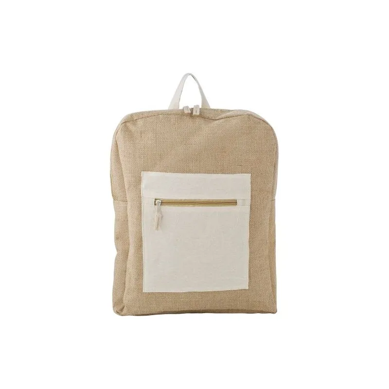 Sac à dos écologique et personnalisable en jute - Edison Matières : nylon Couleurs : rouge