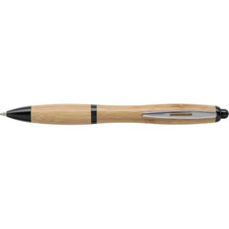 Stylo à bille personnalisé en bambou Hetty - Cadeau d'entreprise Matières : bois Couleurs : blanc livraison express 24h 48h