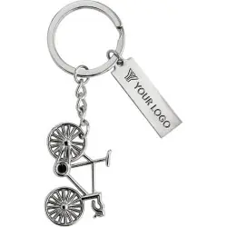 Porte-clés en métal personnalisé 'bicyclette' Sullivan Matières : polyéthylène (PE) Couleurs : rouge 2