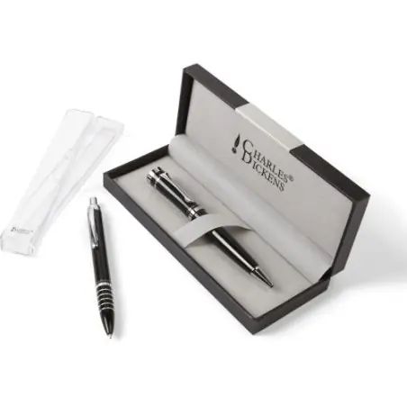 Stylo à bille personnalisé twist écologique - Charles Dickens® Bibi Matières : ABS Couleurs : bleu royal goodies publicitaire év