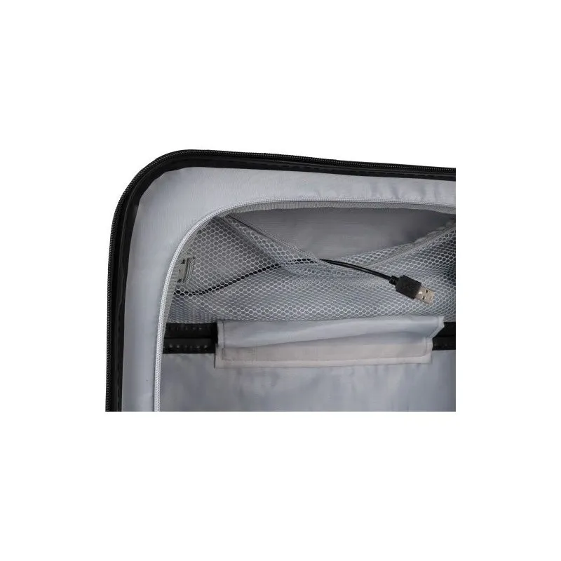 Trolley personnalisé rigide en ABS pas cher Ulf Matières : acier inoxydable Couleurs : noir impression haute définition