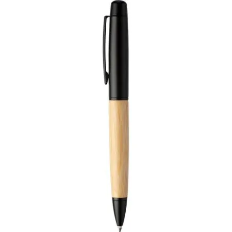 Stylo bille twist écologique en acier inoxydable et bambou - Anke Matières : polypropylène (PP) Couleurs : rouge goodies personn