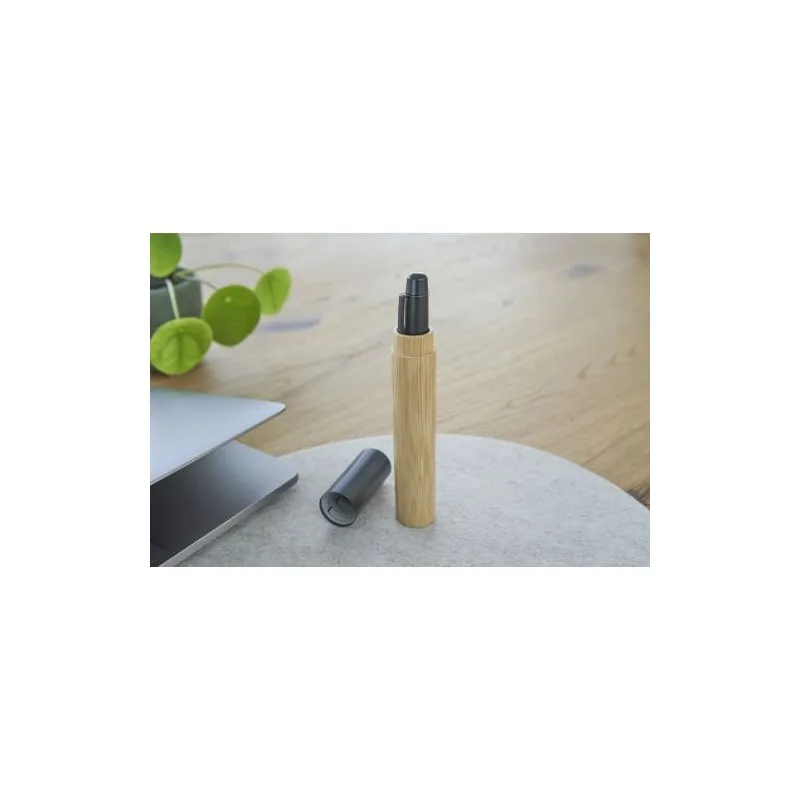 Stylo bille twist écologique en acier inoxydable et bambou - Anke Matières : polypropylène (PP) Couleurs : bleu livraison expres