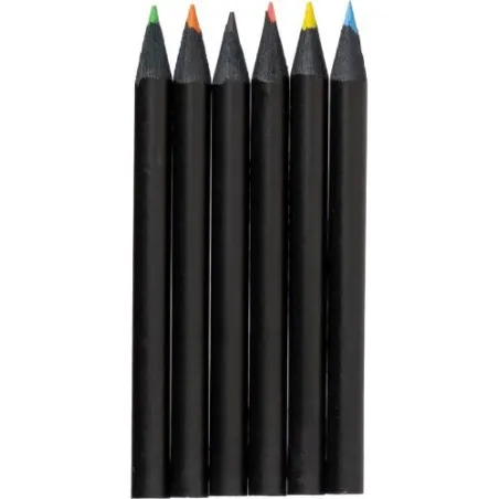 Set de 6 crayons personnalisés Holger pas cher Couleurs : rouge impression haute définition