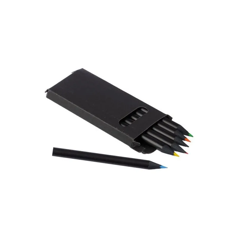 Set de 6 crayons personnalisés Holger pas cher Couleurs : rouge livraison express 24h 48h