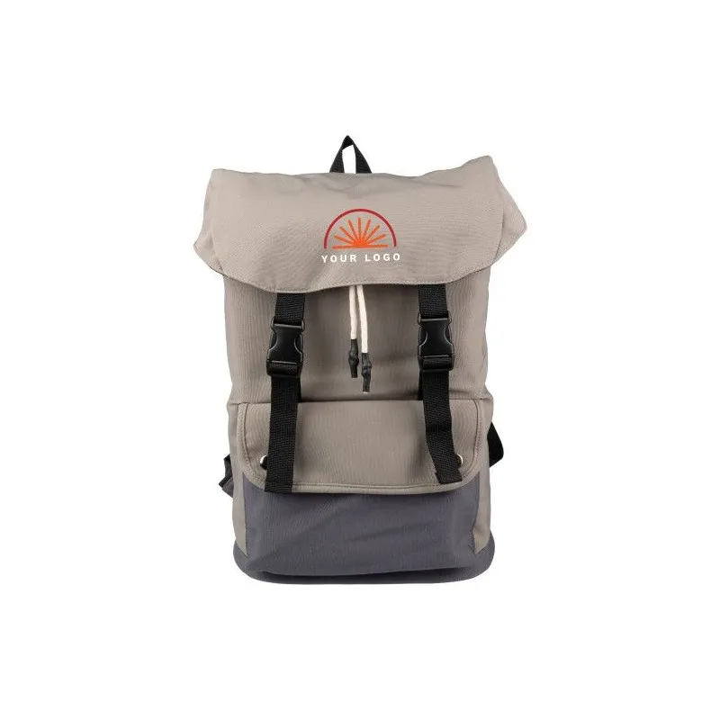 Sac à dos personnalisé en polyester pour ordinateur - Jürgen Matières : bambou Couleurs : beige impression haute définition