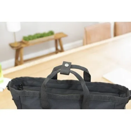 Sacoche personnalisée porte-ordinateur en polyester 900D Dean Matières : bambou Couleurs : orange personnalisation rapide en Fra