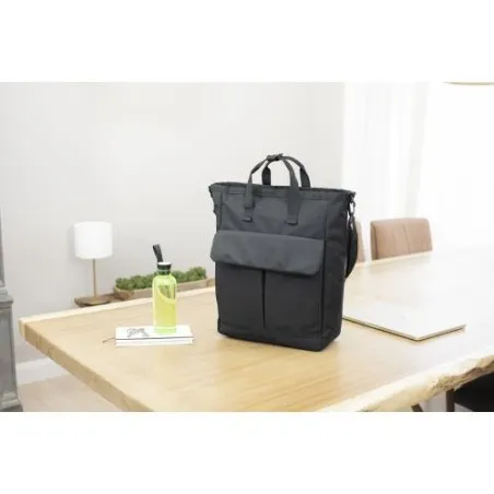 Sacoche personnalisée porte-ordinateur en polyester 900D Dean Matières : bambou Couleurs : orange accessoire événementiel unique