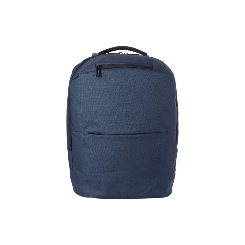 Sac à dos porte-ordinateur en polyester 600D personnalisé Nicolas Matières : bambou Couleurs : bleu