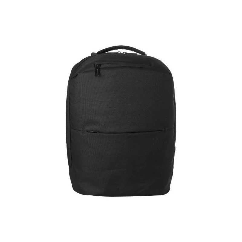 Sac à dos porte-ordinateur en polyester 600D personnalisé Nicolas Matières : bambou Couleurs : noir personnalisable avec votre l