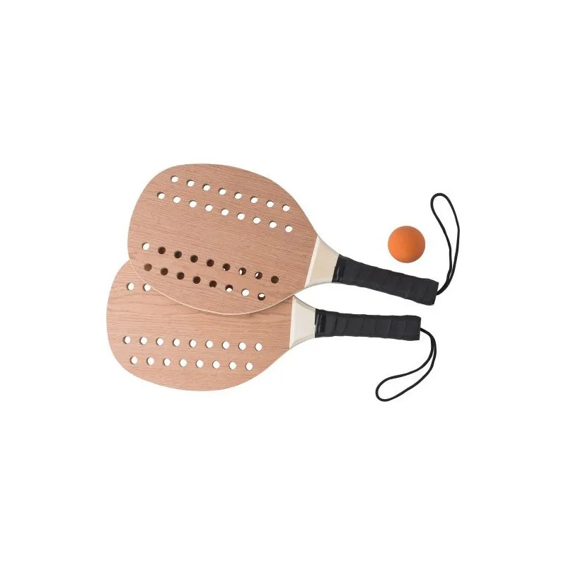 Raquettes de tennis personnalisées en bois de rose - Sergio Matières : ABS Couleurs : beige cadeau entreprise pas cher