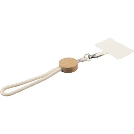 Porte-téléphone personnalisable en coton - Maxim Matières : ABS Couleurs : noir goodies publicitaire événementiel