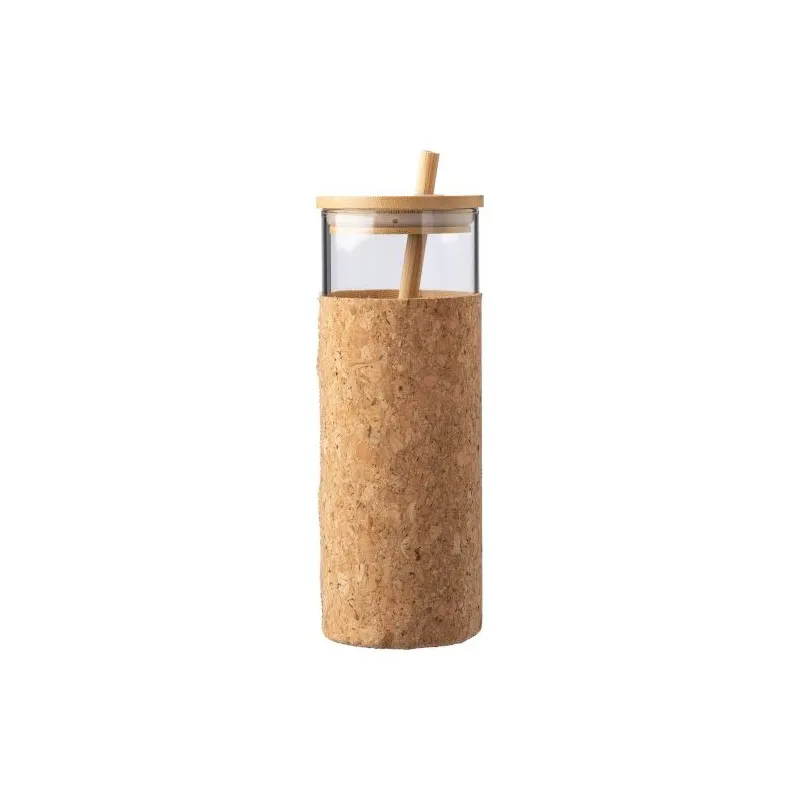 Gobelet Écologique en Verre et Bambou de 450 ml - Marlies Matières : PET recyclé Couleurs : bleu royal goodies publicitaire évén