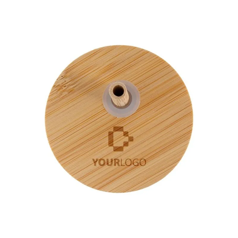 Gobelet Écologique en Verre et Bambou de 450 ml - Marlies Matières : PET recyclé Couleurs : bleu royal marquage laser ultra préc