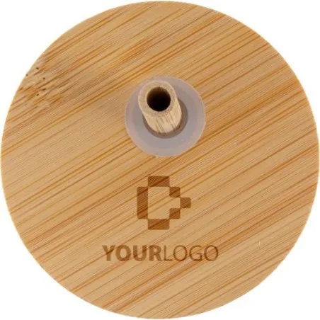 Gobelet Écologique en Verre et Bambou de 450 ml - Marlies Matières : PET recyclé Couleurs : bleu royal marquage laser ultra préc