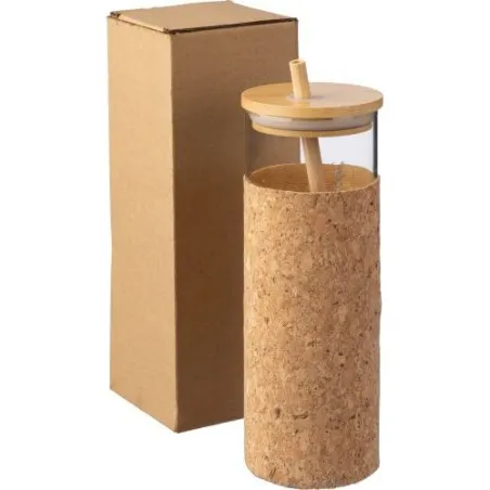 Gobelet Écologique en Verre et Bambou de 450 ml - Marlies Matières : PET recyclé Couleurs : bleu royal livraison express 24h 48h