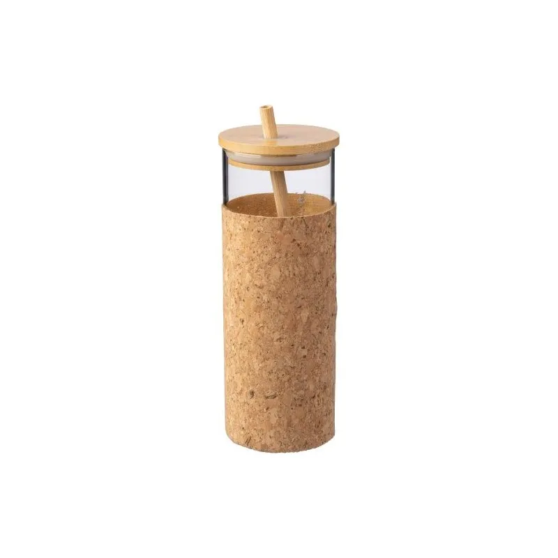 Gobelet Écologique en Verre et Bambou de 450 ml - Marlies Matières : PET recyclé Couleurs : bleu royal objet promotionnel éco-re