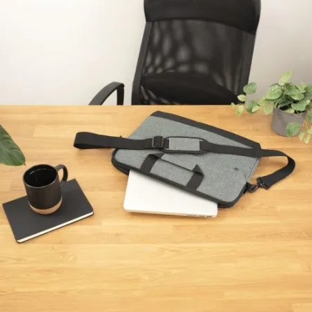 Sacoche porte-ordinateur pratique et élégante en polyester Seraphina Matières : PET recyclé Couleurs : jaune goodies publicitair