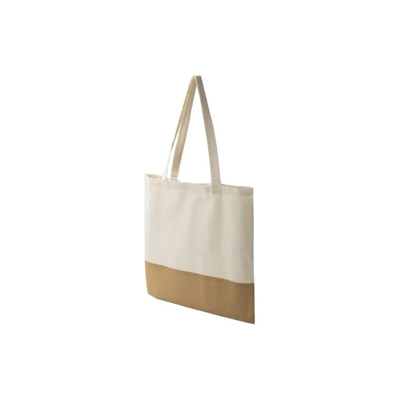 Sac shopping écologique en coton - Cadeau personnalisé Kyler Matières : PET recyclé Couleurs : vert foncé personnalisable avec v