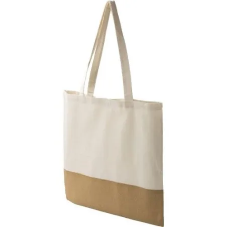 Sac shopping écologique en coton - Cadeau personnalisé Kyler Matières : PET recyclé Couleurs : vert foncé personnalisable avec v
