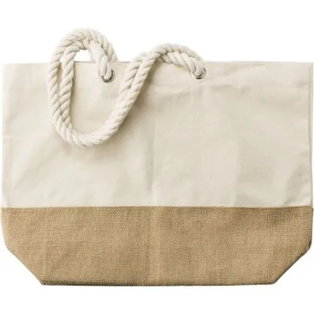 Sac shopping durable en coton canvas - Diego Matières : PET Couleurs : gris goodies publicitaire événementiel