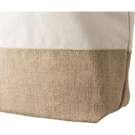 Sac shopping durable en coton canvas - Diego Matières : PET Couleurs : gris impression haute définition