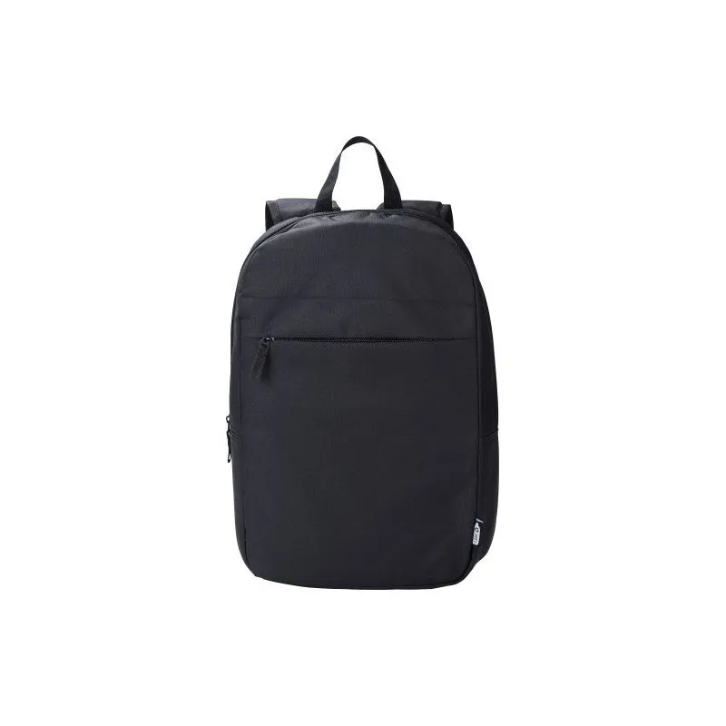 Sac à dos écologique porte-ordinateur en polyester rPET - Phineas Matières : PET Couleurs : noir