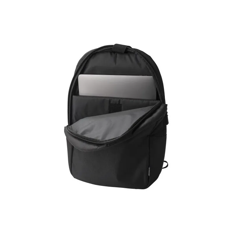 Sac à dos écologique porte-ordinateur en polyester rPET - Phineas Matières : PET Couleurs : noir impression haute définition