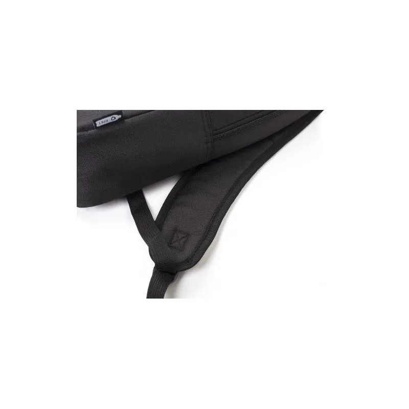 Sac à dos écologique porte-ordinateur en polyester rPET - Phineas Matières : PET Couleurs : noir marquage laser ultra précis
