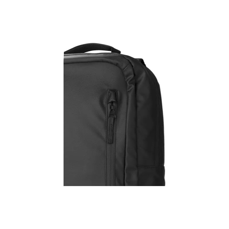 Sac à dos déperlant en polyester personnalisé Brecken Matières : acier inoxydable Couleurs : bleu marine marquage laser ultra pr