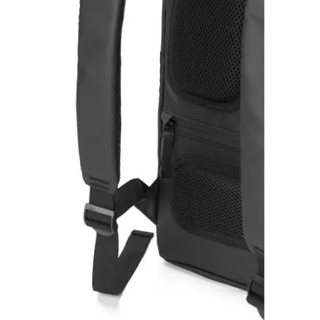 Sac à dos déperlant en polyester personnalisé Brecken Matières : acier inoxydable Couleurs : bleu marine accessoire événementiel