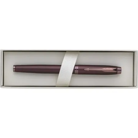 Roller Monochrome Personnalisé Pas Cher - Stylo Premium Parker IM Matières : acier inoxydable Couleurs : bois objet promo petit 