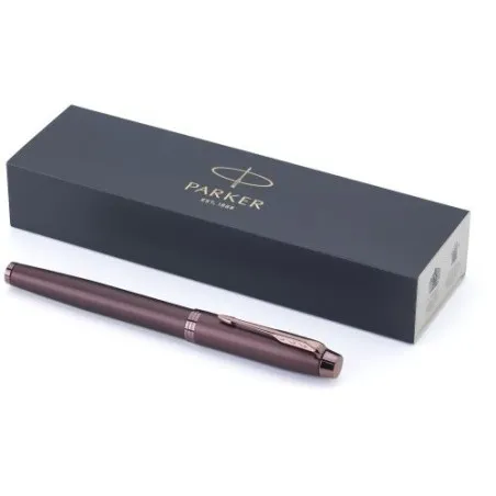 Roller Monochrome Personnalisé Pas Cher - Stylo Premium Parker IM Matières : acier inoxydable Couleurs : noir livraison express 