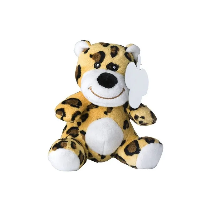 Peluche personnalisée en polyester écologique 'Léopard' - Lauren Couleurs : noir