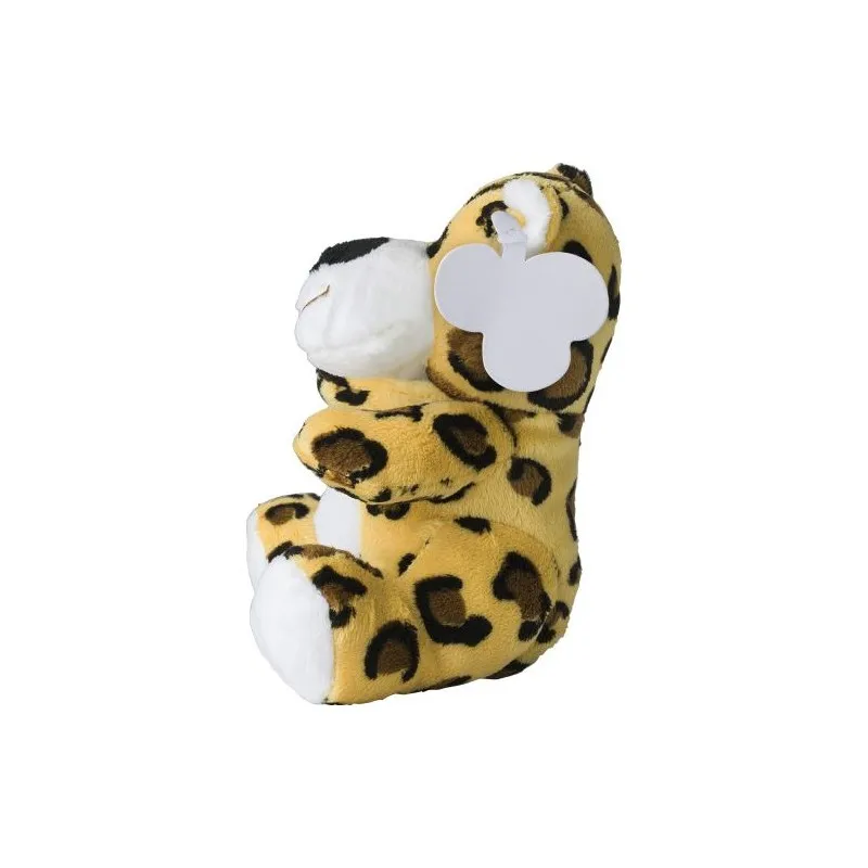 Peluche personnalisée en polyester écologique 'Léopard' - Lauren Couleurs : noir goodies publicitaire événementiel